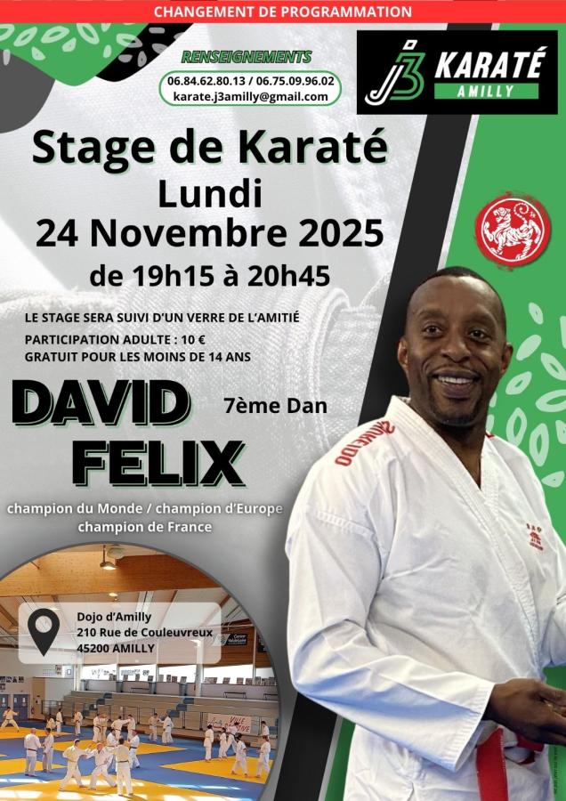Stage avec David Felix Champion du Monde le 24/11/2025