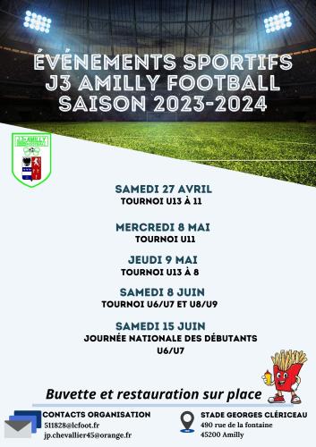 EVENEMENTS SPORTIFS 2024 J3S AMILLY FOOTBALL