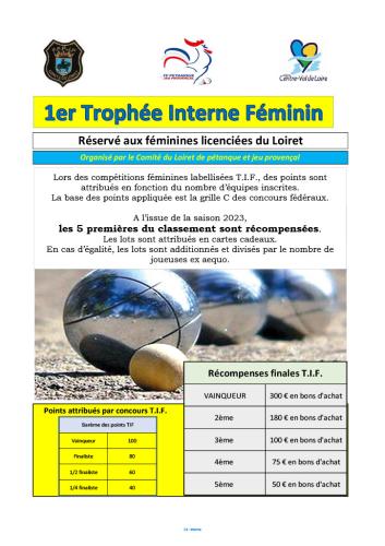 Trophée Interne Féminin