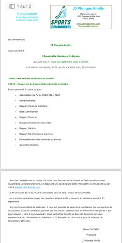 Assemblée Générale Ordinaire